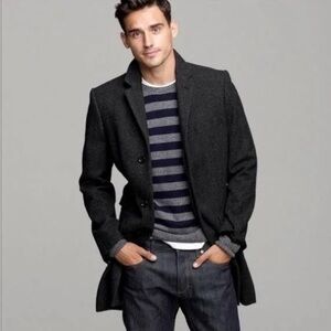 J. Crew Black Mayfair Trench Coat for Men